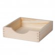 Square box for napkin in pinwood