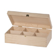 Tea box - 6 compartments - big model - rounded corver