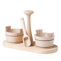 Display bucket for salt - peper