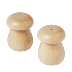 Set salt and pepper "mushroom" - natural wood