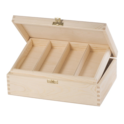 Sewing box in pinwood nr 2 - wood compartment - detachable