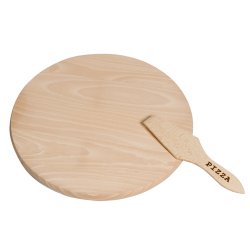 Planche à pizza ronde + spatule